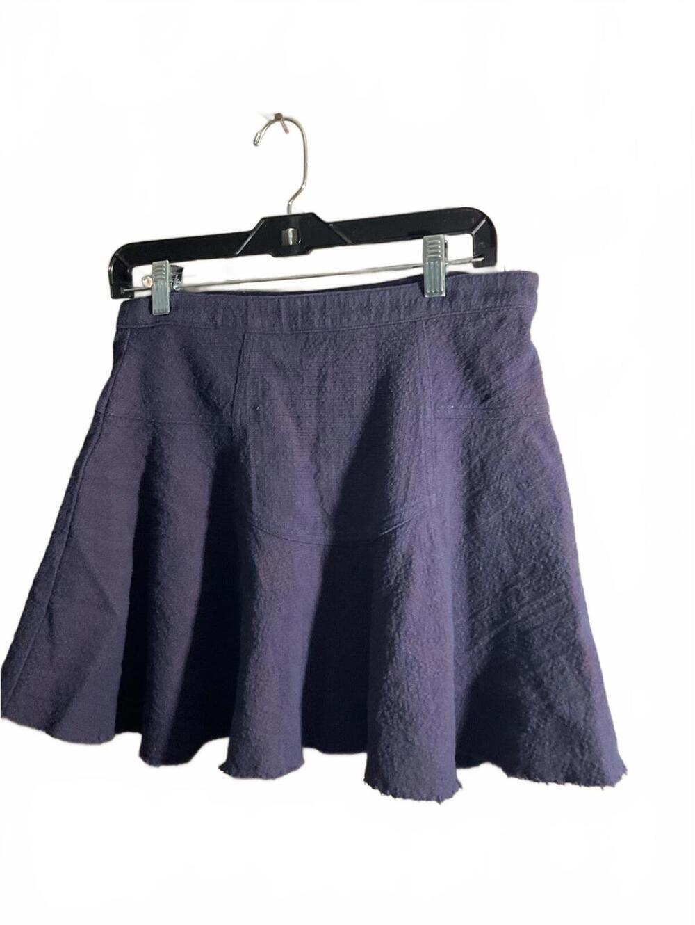 Free People Navy Textured Flared  Mini Skirt Size 10